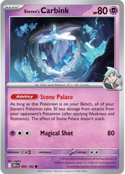 Steven's Carbink single card from Pokemon