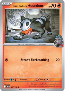 Team Rocket's Houndour single card from Pokemon