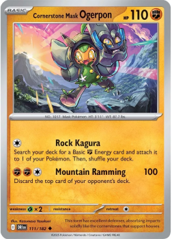 Cornerstone Mask Ogerpon single card from Pokemon