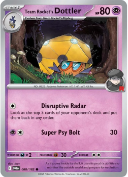 Team Rocket's Dottler single card from Pokemon