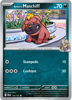 Arven's Maschiff single card from Pokemon