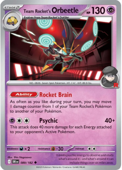 Team Rocket's Orbeetle single card from Pokemon