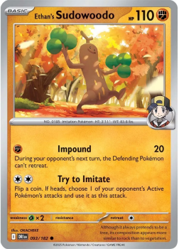 Ethan's Sudowoodo single card from Pokemon