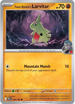 Team Rocket's Larvitar single card from Pokemon