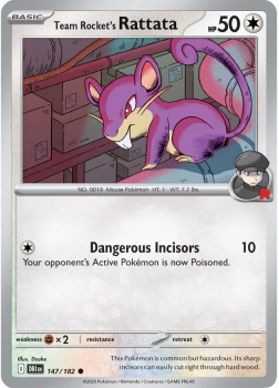 Team Rocket's Rattata single card from Pokemon