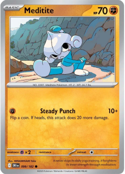 Meditite single card from Pokemon