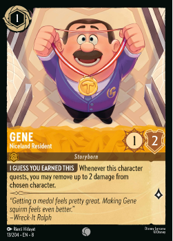 Gene - Niceland Resident single card from Disney Lorcana