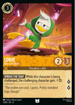 Louie - One Cool Duck (FOIL) single card from Disney Lorcana
