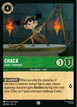 Chaca - Junior Chipmunk single card from Disney Lorcana