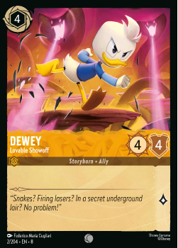 Dewey - Lovable Showoff single card from Disney Lorcana