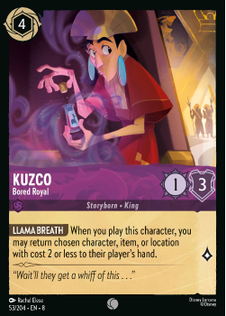 Kuzco - Bored Royal single card from Disney Lorcana