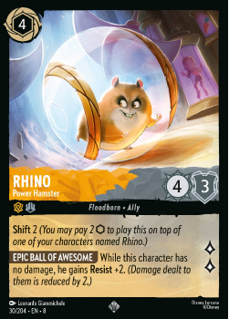 Rhino - Power Hamster (FOIL) single card from Disney Lorcana