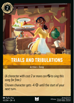 Trials and Tribulations single card from Disney Lorcana
