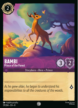 Bambi - Prince of the Forest single card from Disney Lorcana