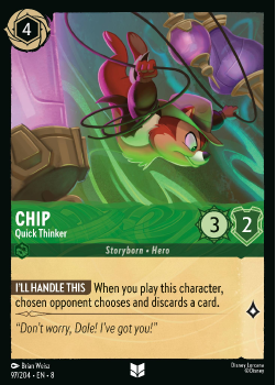 Chip - Quick Thinker single card from Disney Lorcana