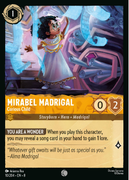 Mirabel Madrigal - Curious Child single card from Disney Lorcana