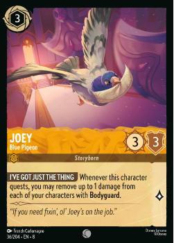 Joey - Blue Pigeon single card from Disney Lorcana