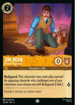 Jim Dear - Beloved Husband single card from Disney Lorcana