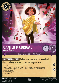 Camilo Madrigal - Center Stage single card from Disney Lorcana