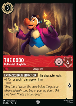 The Dodo - Outlandish Storyteller single card from Disney Lorcana