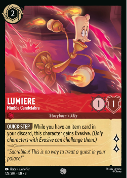 Lumiere - Nimble Candelabra single card from Disney Lorcana