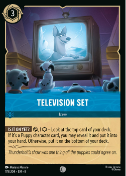 Television Set single card from Disney Lorcana