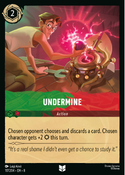 Undermine single card from Disney Lorcana