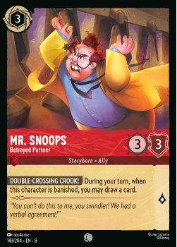 Mr. Snoops - Betrayed Partner single card from Disney Lorcana