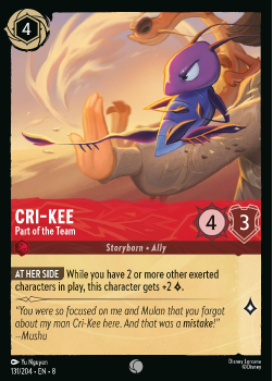 Cri-Kee - Part of the Team single card from Disney Lorcana