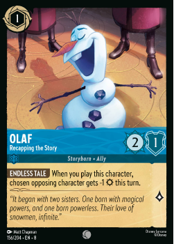 Olaf - Recapping the Story single card from Disney Lorcana