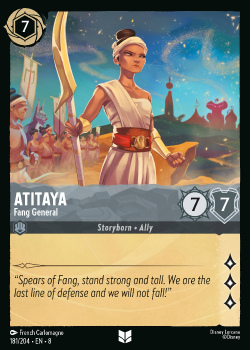 Atitaya - Fang General single card from Disney Lorcana