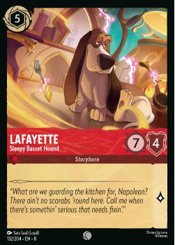 Lafayette - Sleepy Basset Hound single card from Disney Lorcana