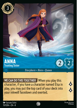 Anna - Trusting Sister single card from Disney Lorcana
