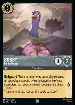 Bobby - Purple Pigeon single card from Disney Lorcana