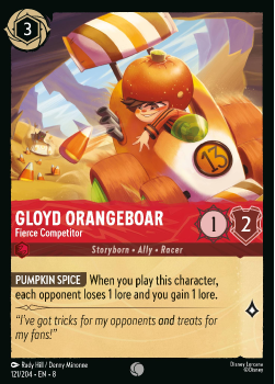 Gloyd Orangeboar - Fierce Competitor single card from Disney Lorcana