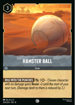 Hamster Ball single card from Disney Lorcana