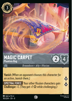 Magic Carpet - Phantom Rug single card from Disney Lorcana