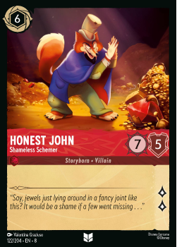 Honest John - Shameless Schemer single card from Disney Lorcana