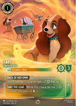 Lady - Decisive Dog (ENCHANTED RARE) single card from Disney Lorcana