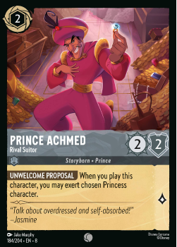 Prince Achmed - Rival Suitor single card from Disney Lorcana