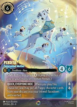 Perdita - Determined Mother (ENCHANTED RARE) single card from Disney Lorcana