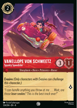 Vanellope Von Schweetz - Spunky Speedster single card from Disney Lorcana