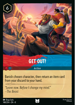 Get Out! single card from Disney Lorcana
