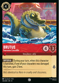 Brutus - Fearsome Crocodile single card from Disney Lorcana