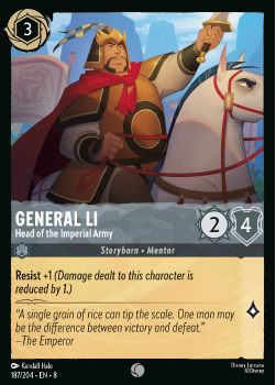 General Li - Head of the Imperial Army (FOIL) single card from Disney Lorcana