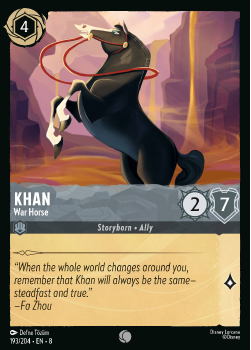 Khan - War Horse single card from Disney Lorcana