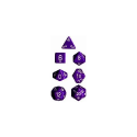 Chessex Opaque Polyset of 7: Purple / White