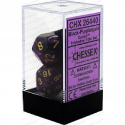 Chessex Gemini Polyset of 7: Black-Purple / Gold - Image 2