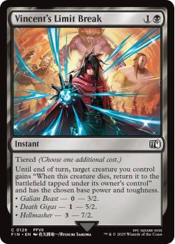 Vincent's Limit Break single card from Magic the Gathering