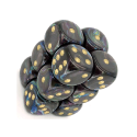 Chessex 16mm d6 Dice Block: Lustrous Shadow / Gold